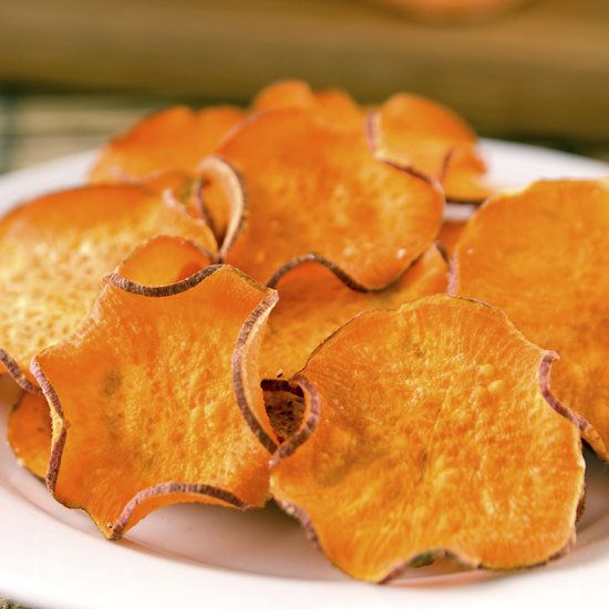 Sweet Potato Chips slice sweet potatoes thinly on a mandolin slicer, toss the sl