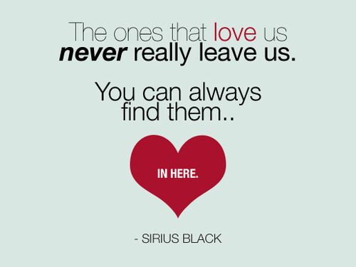 The ones that love us…