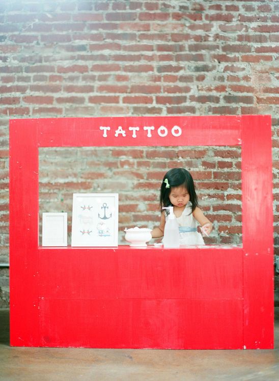 This is SO much better than a lemonade stand. (Temporary) tattoo parlor.