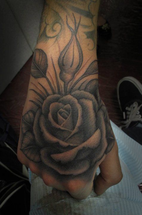 Tim Hendricks Tattoo | Rose | Hand