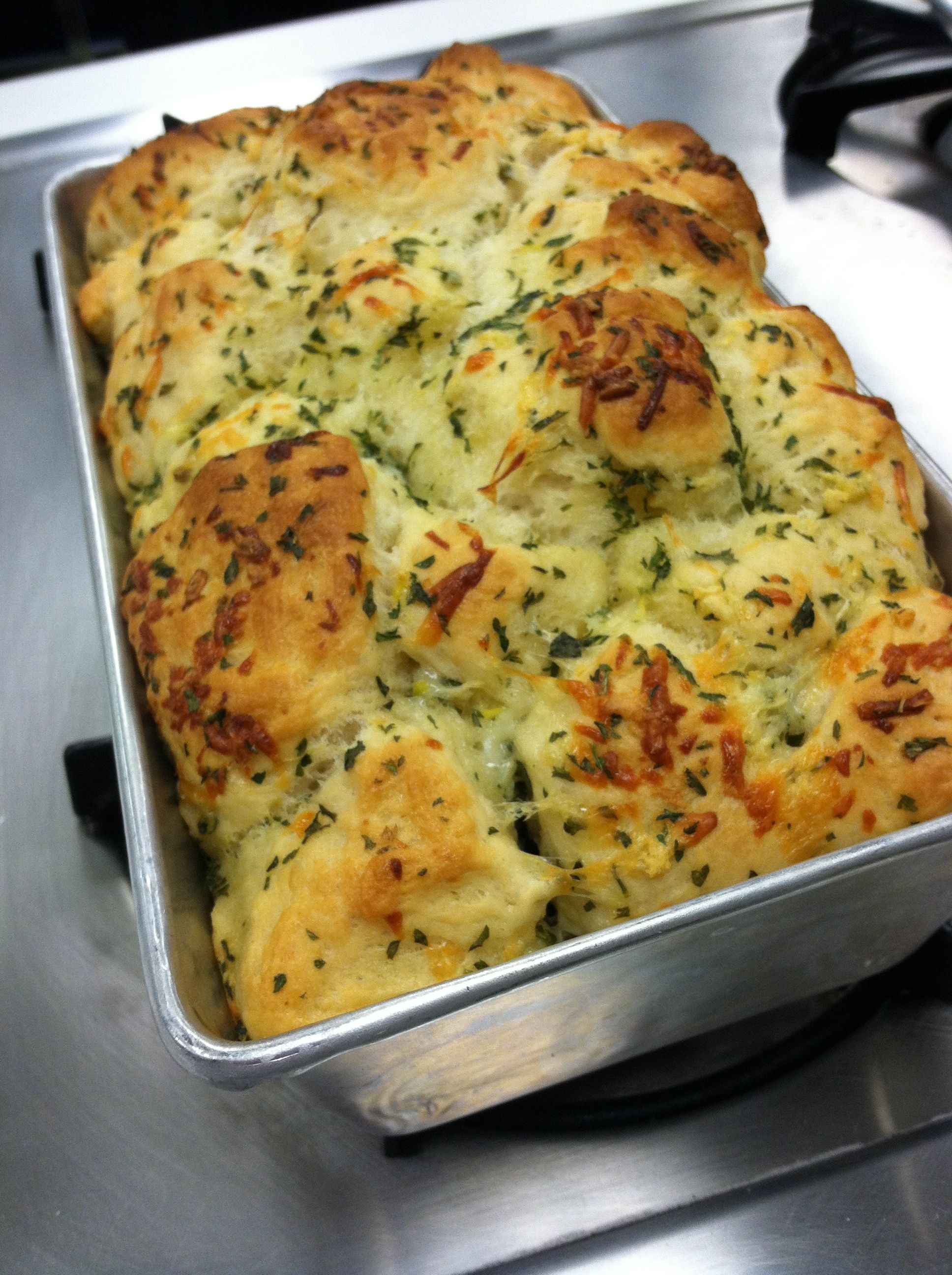 Try this "Garlic Pull Apart Bread" that  is easy and delicious! Have t