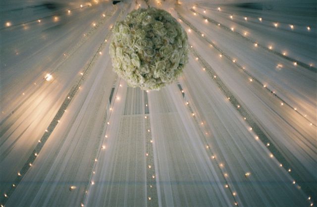 Tulle wedding decorations