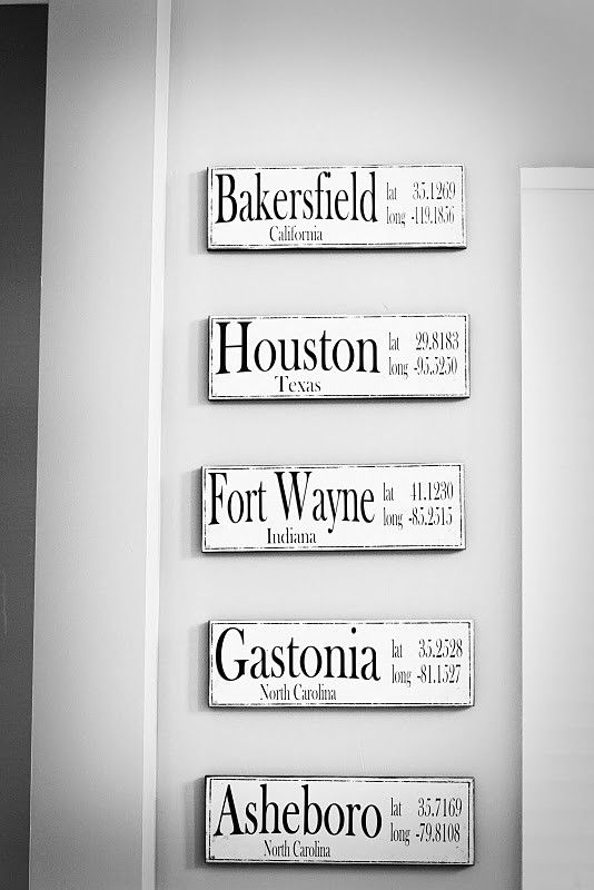 Where you've lived signs. We'll fill up a whole wall!