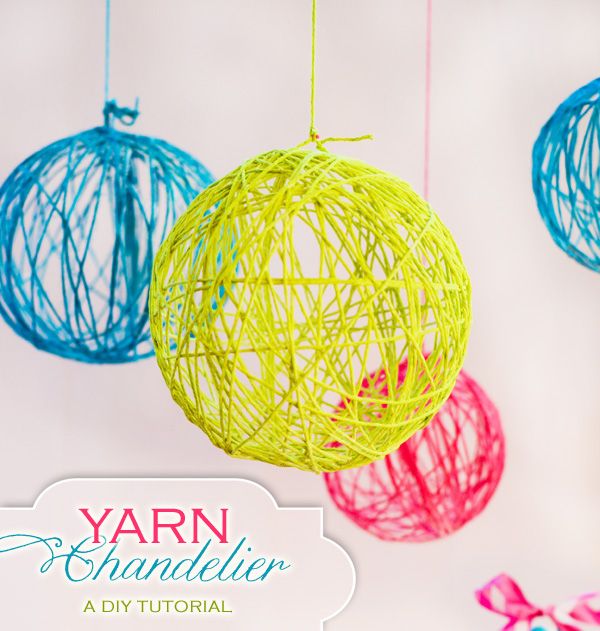 Yarn chandeliers