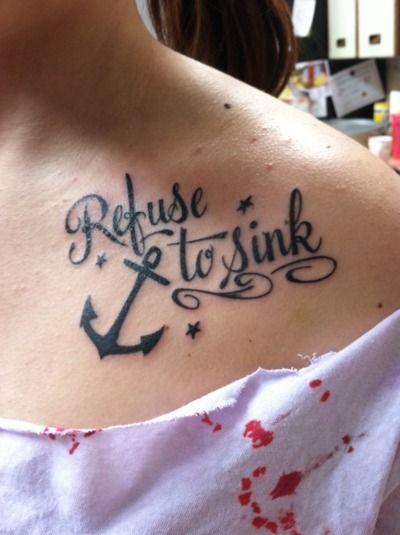 beautiful anchor tattoo.