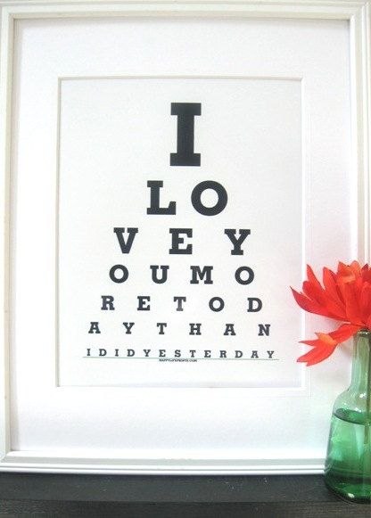 boyfriend gifts  I Love you More Today  than by Eyecharts, $15.00
