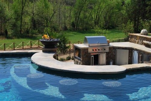 built in bar in the pool!