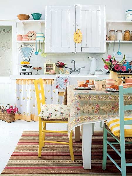 colorful vintage kitchen