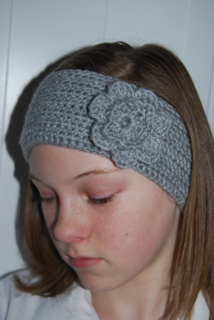 crochet headband-crochet flowers