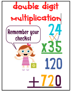 double digit multiplication using colors