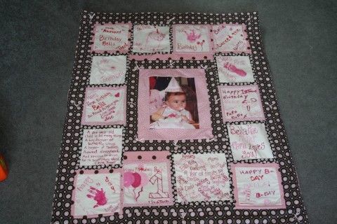 first birthday party quilt