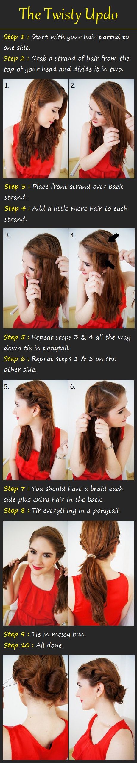 literally 100s of hair tutorials! – The Twisty Updo Tutorial