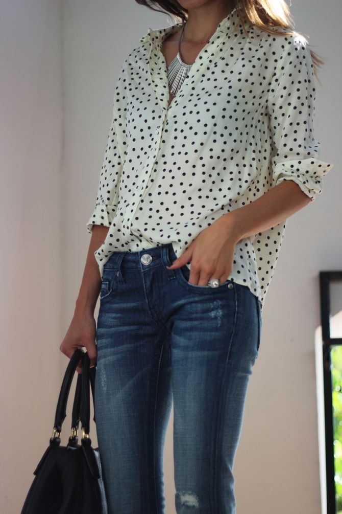 *polka dots & denim