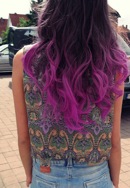 purple hair-ombre