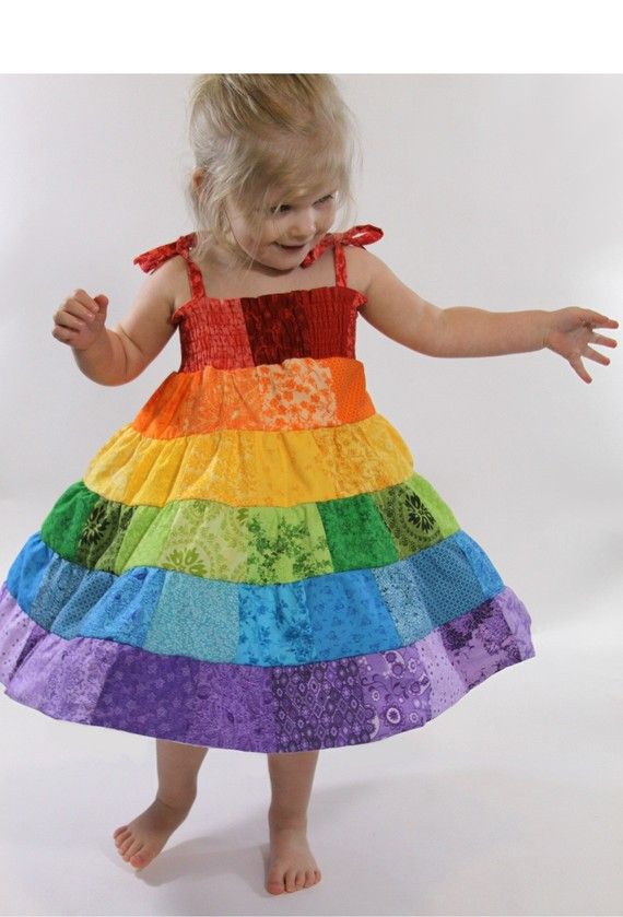 rainbow party dress