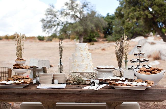 rustic dessert table