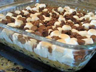 s'mores bake? YES, PLEASE. 1/2 C. margarine or butter 1/2 C. packed brown su
