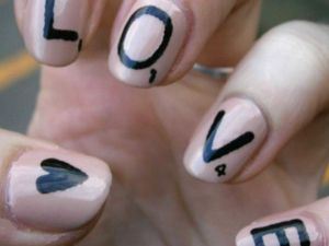 scrabble love nails