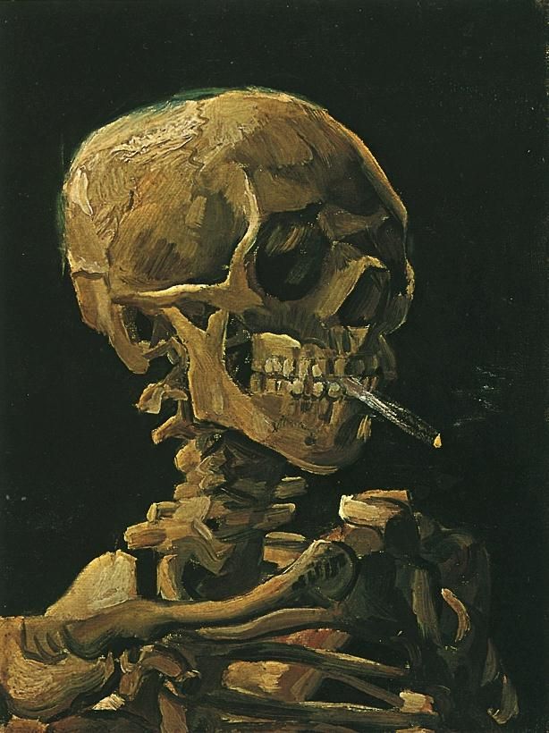van Gogh – Skull with Burning Cigarette