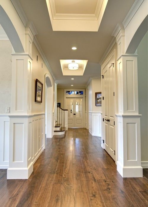 wood floors… Grey ceilings!