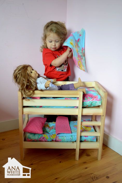 $10 DIY Bunk Bed for two dolls