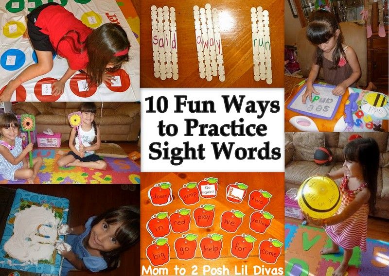 10 Ways to Learn Sight Words Through Play!