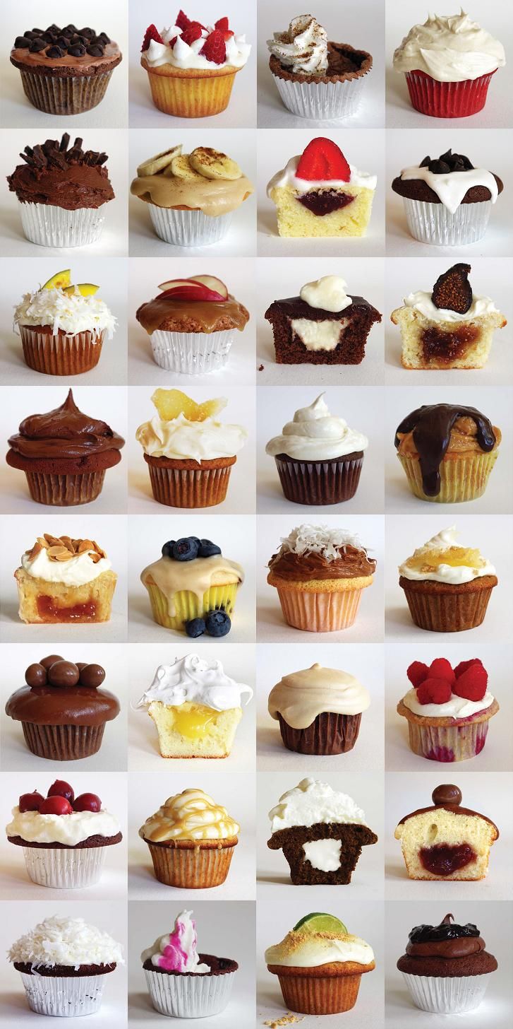33 Amazing Gourmet Cupcakes, and their recipes.