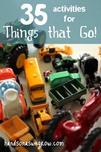 35 activities for ‘Things that Go!’  Quite a few that use the vehicl