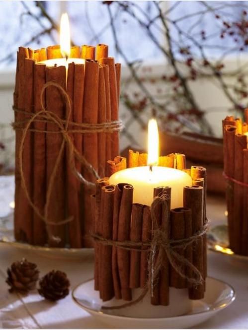 A nice idea for center pieces if we do a fall wedding for the tables.