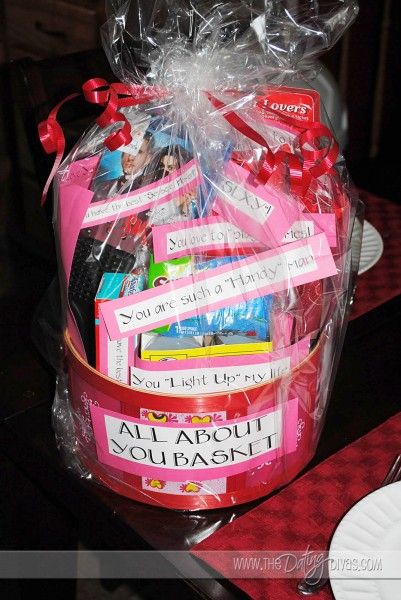 "All about you" basket w/101 reasons why I love you.