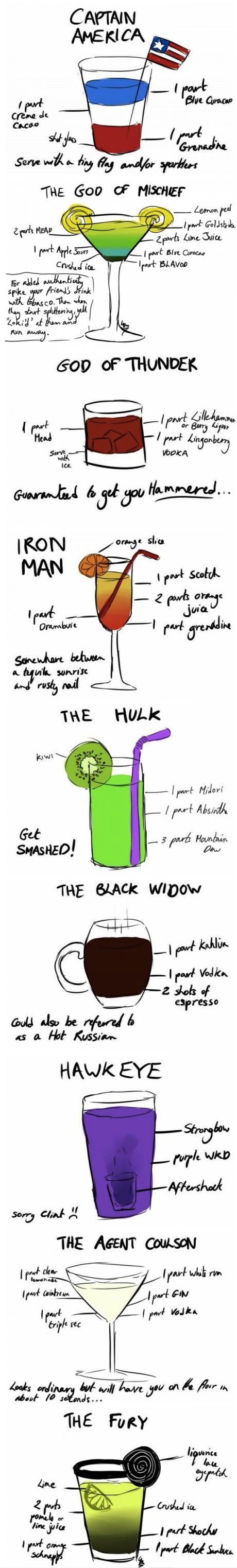 Avengers Mixed Drinks