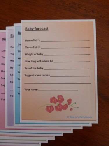 Baby shower – baby forecast