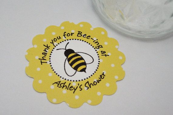 Bee Baby shower tag