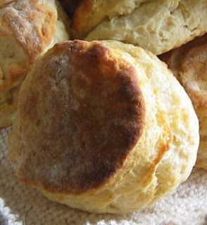 Buttermilk Biscuits in a Cast Iron Fry Pan.