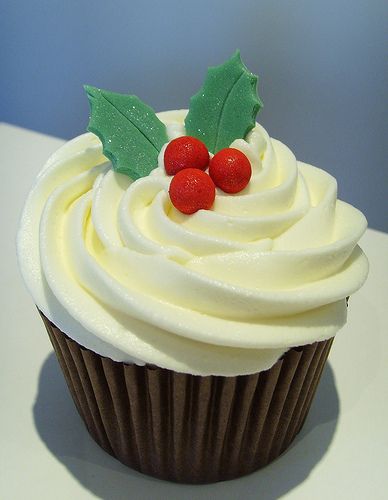 Christmas themed cupcake