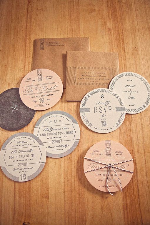 Coaster Wedding Invitations