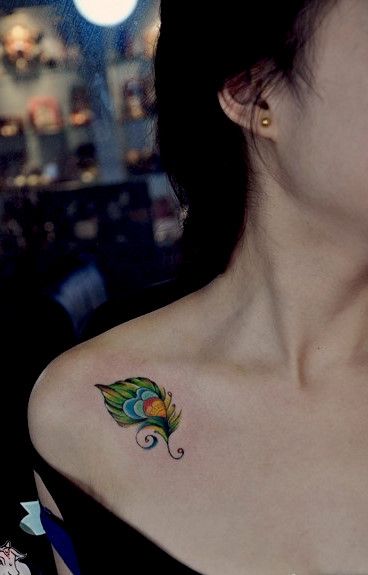 Colorful Feather Tattoo