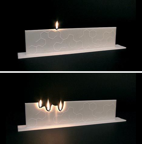 Creative Candles – Christop Van Bommel: A single flame lights additional ones.
