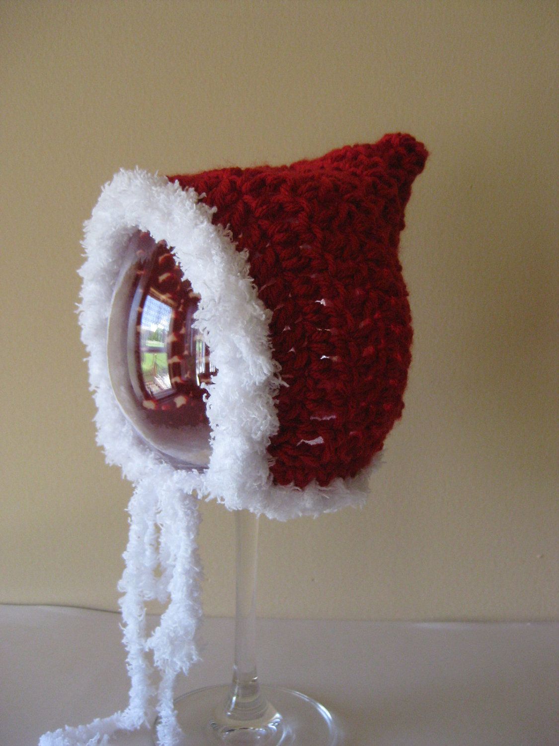 Crochet hat baby Christmas elf pixie