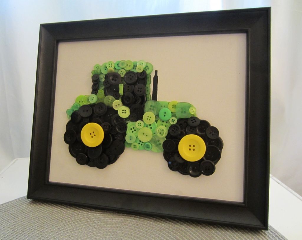 DIY – Button Tractor for Boys' Transportation Room