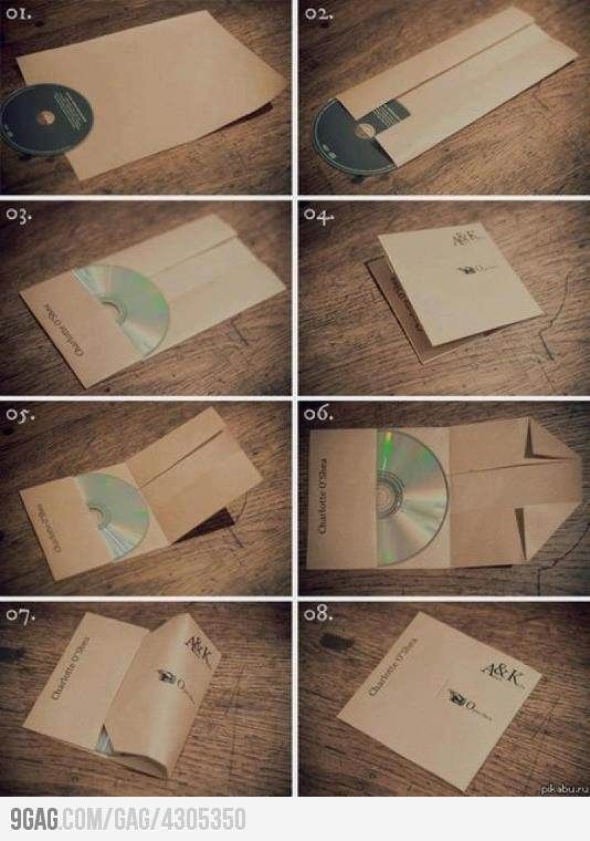 DIY: Brown Paper Bag CD/DVD Case