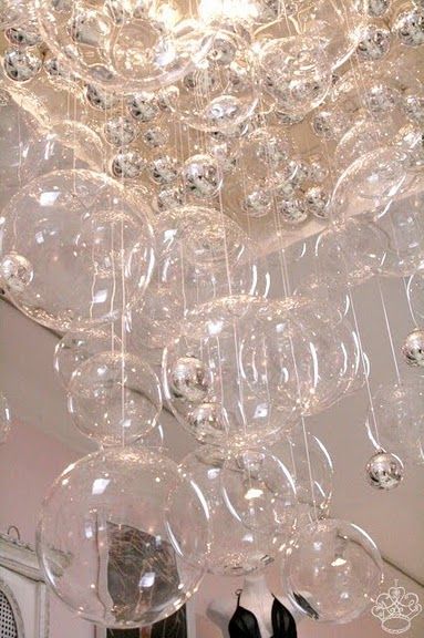DIY Bubble Chandelier. MUST DO! #DIY #chandelier #lighting