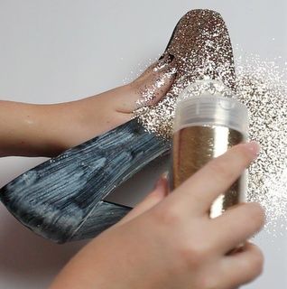 DIY Glitter Heels – for your cheap/ beat up heels and some glitter.