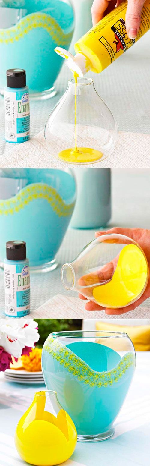 DIY Painted Vase crafts