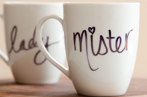 DIY Sharpie mugs- Buy your mugs from the dollar store, use a sharpie to write wh