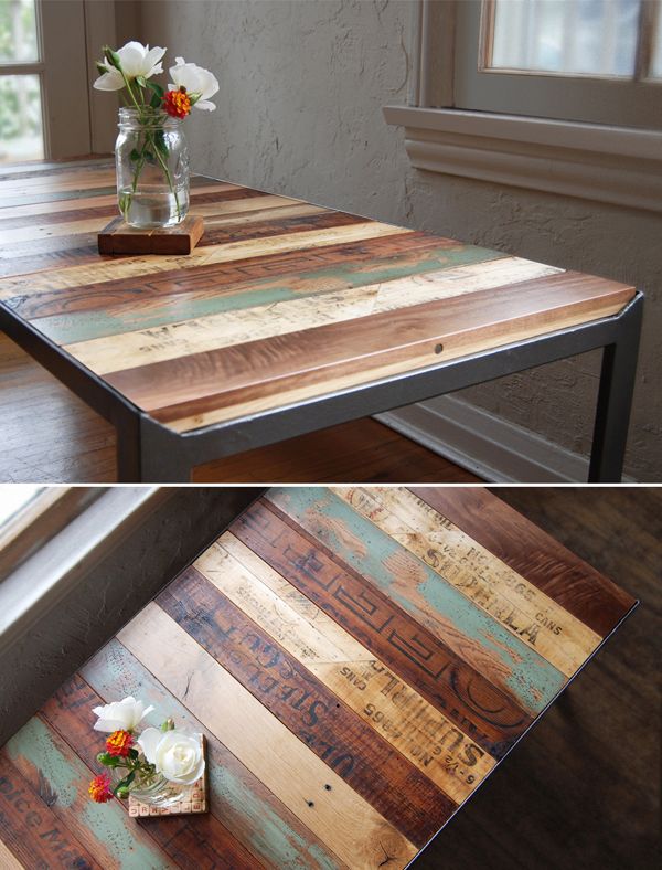 DIY:: recycled pallets – sanded & finished as a table!