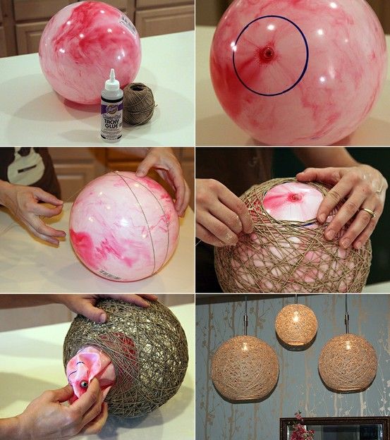 DIY twine lamps#Repin By:Pinterest++ for iPad#