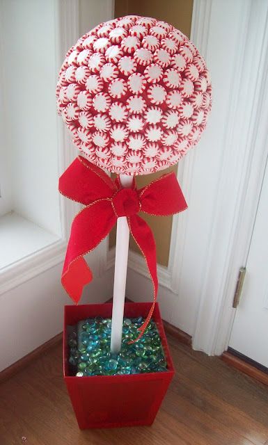 Easy Christmas candy topiary