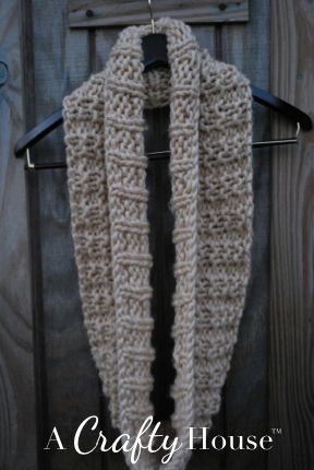 Easy Knit Infinity Scarf Pattern: Mid-December