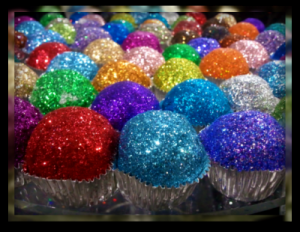 Edible Glitter Cupcakes! (By: The Smarty Party Blog)